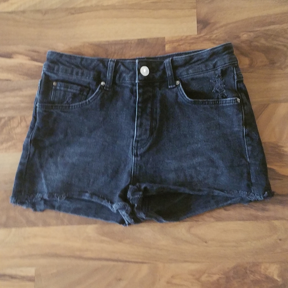Anti Blue Black Denim Shorts Size Medium